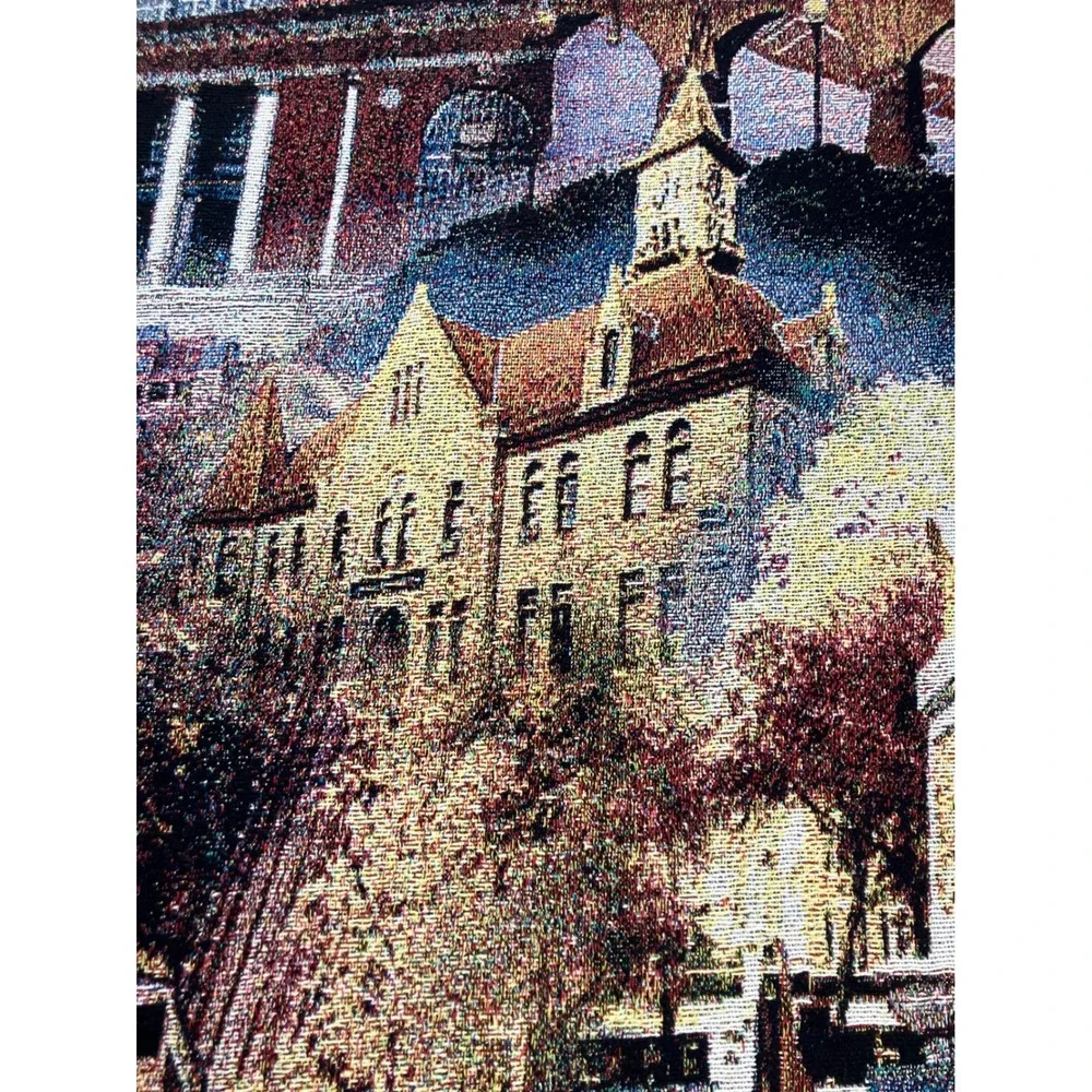 Johnstown Pennsylvania Collectible Woven‎ Tapestry Throw Blanket Souvenir Art